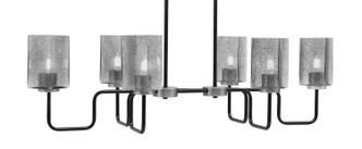 Toltec Lighting - 6236-MBGP-542 - Six Light Bar - Sandia - Matte Black & Graphite