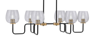 Toltec Lighting - 6236-MBNAB-4812 - Six Light Bar - Sandia - Matte Black & New Age Brass