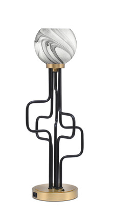 Toltec Lighting - 62-MBNAB-4109 - One Light Accent Lamp - Sandia - Matte Black & New Age Brass