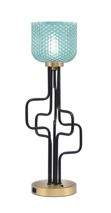 Toltec Lighting - 62-MBNAB-4615 - One Light Accent Lamp - Sandia - Matte Black & New Age Brass