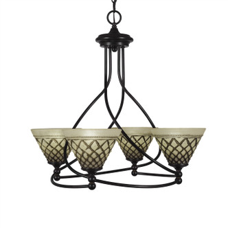Toltec Lighting - 904-DG-7185 - Four Light Chandelier - Capri - Dark Granite