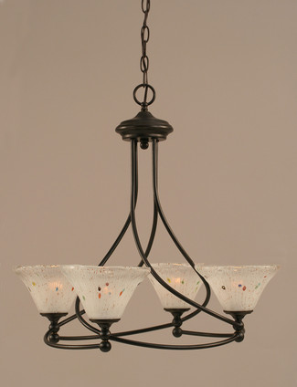 Toltec Lighting - 904-DG-751 - Four Light Chandelier - Capri - Dark Granite