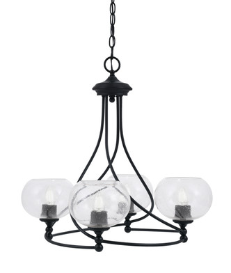 Toltec Lighting - 904-MB-202 - Four Light Chandelier - Capri - Matte Black