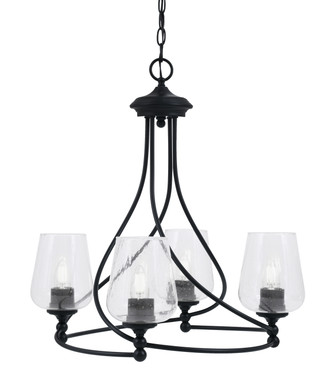 Toltec Lighting - 904-MB-210 - Four Light Chandelier - Capri - Matte Black