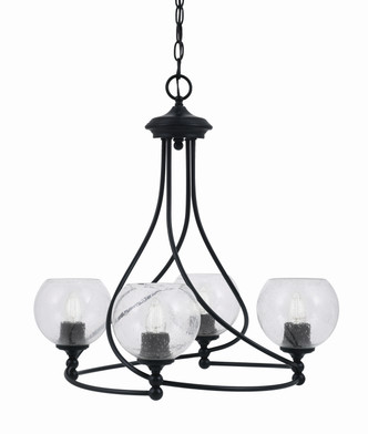 Toltec Lighting - 904-MB-4100 - Four Light Chandelier - Capri - Matte Black