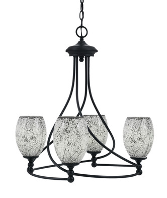 Toltec Lighting - 904-MB-4165 - Four Light Chandelier - Capri - Matte Black