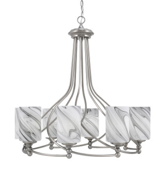 Toltec Lighting - 908-BN-3009 - Eight Light Chandelier - Capri - Brushed Nickel