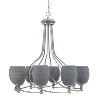 Toltec Lighting - 908-BN-4022 - Eight Light Chandelier - Capri - Brushed Nickel