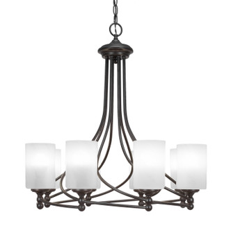 Toltec Lighting - 908-DG-3001 - Eight Light Chandelier - Capri - Dark Granite