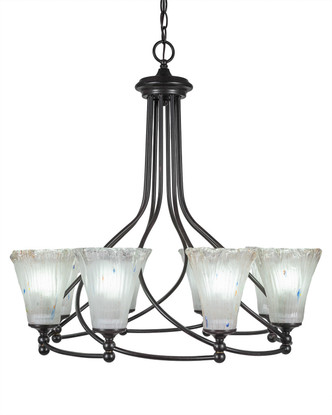 Toltec Lighting - 908-DG-721 - Eight Light Chandelier - Capri - Dark Granite