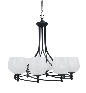 Toltec Lighting - 908-MB-4811 - Eight Light Chandelier - Capri - Matte Black