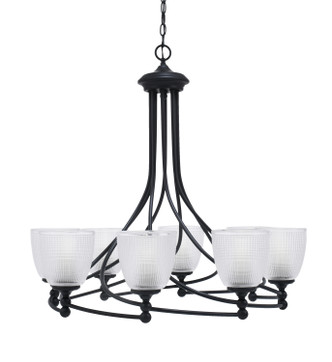 Toltec Lighting - 908-MB-500 - Eight Light Chandelier - Capri - Matte Black