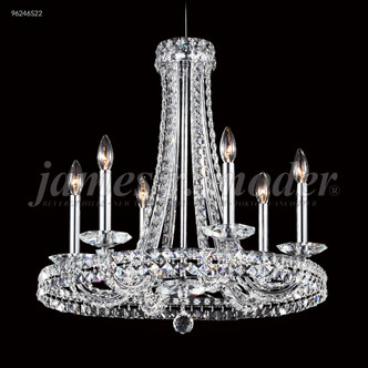 James R. Moder - 96246S22 - Six Light Chandelier - Ashton - Silver