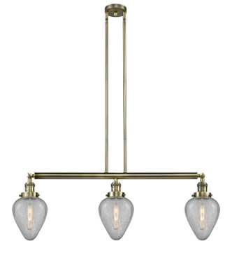 Innovations - 213-AB-G165 - Three Light Island Pendant - Franklin Restoration - Antique Brass