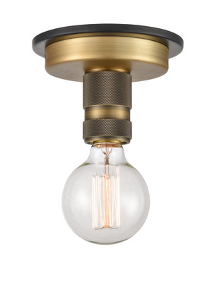 Innovations - 431-1F-BBB - One Light Flush Mount - Restoration - Black Brushed Brass