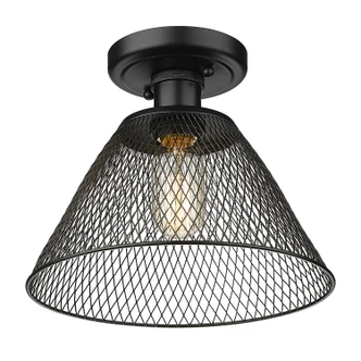 Carver One Light Semi-Flush Mount (0304-SF BLK)