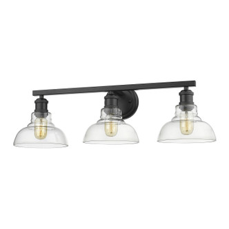 Carver Three Light Bath Vanity (0305-BA3 BLK-CLR)