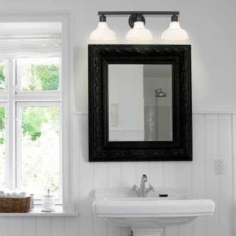 Carver Three Light Bath Vanity (0305-BA3 BLK-VMG)