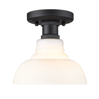 Carver One Light Flush Mount (0305-FM BLK-VMG)