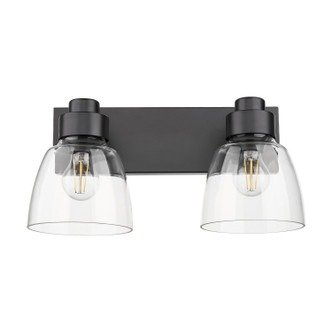 Golden - 0314-BA2 BLK-CLR - Two Light Vanity - Remy - Matte Black