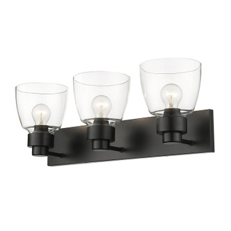 Remy Three Light Bath Vanity (0314-BA3 BLK-CLR)