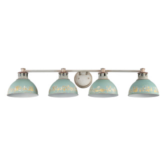 Golden - 0865-BA4 AGV-TEAL - Four Light Bath Vanity - Kinsley - Aged Galvanized Steel
