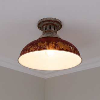 Kinsley One Light Semi-Flush Mount (0865-SF AGV-RED)