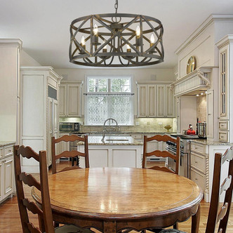 Alcott Six Light Chandelier (0890-6 ABI)