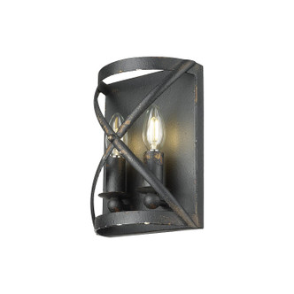 Golden - 0890-WSC ABI - Two Light Wall Sconce - Alcott - Antique Black Iron