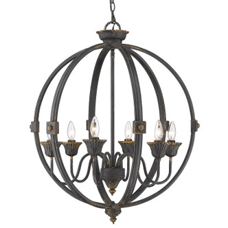 Jules Six Light Chandelier (0892-6 ABI)