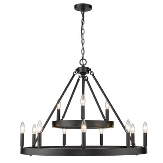 Alastair 12 Light Chandelier (1017-39 BLK)
