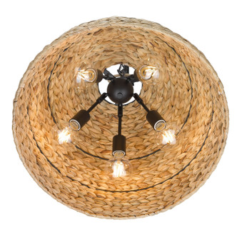 Rue Five Light Pendant (1081-5P BLK-WSG)
