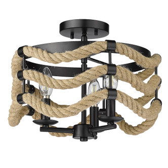 Marissa Three Light Semi-Flush Mount (1083-3SF BLK)