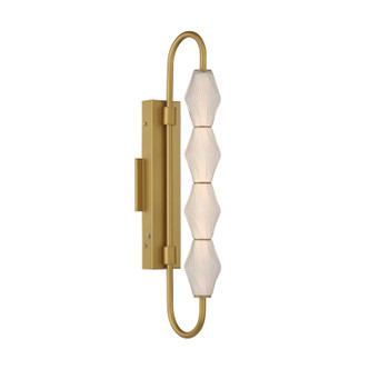 Golden - 1517-OWL4 SBG-FST - LED Outdoor Wall Mount - Geode - Satin Brushed Gold