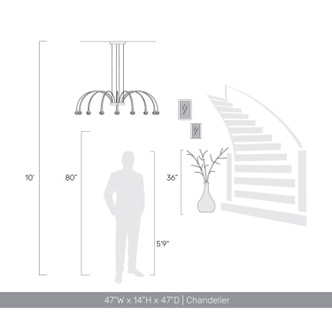 Vario LED Chandelier (1573-16 TG-C)