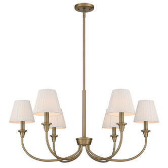 Cambria Six Light Chandelier (1622-6 BCB-EPW)
