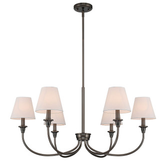 Cambria Six Light Chandelier (1622-6 ORB-EHW)