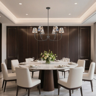Cambria Six Light Chandelier (1622-6 ORB-HGB)