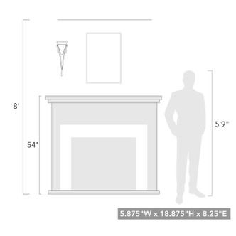 Olympia One Light Wall Sconce (1648-1W BLK-CLR)