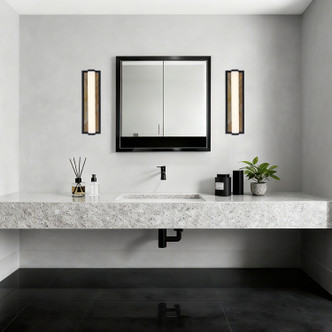 Stratum LED Vanity (1672-BA18 BLK-MR)