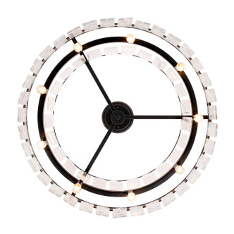 Ciara Nine Light Semi-Flush Mount (1768-9SF BLK-HWG)