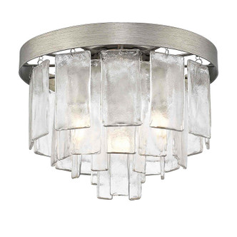 Golden - 1768-FM PS-HWG - Three Light Flush Mount - Ciara - Peruvian Silver