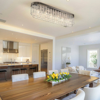 Ciara Six Light Flush Mount (1768-FM42 BLK-HWG)