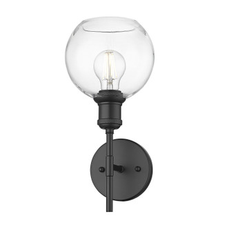 Axel One Light Wall Sconce (1945-1W BLK-GLOBE-CLR)