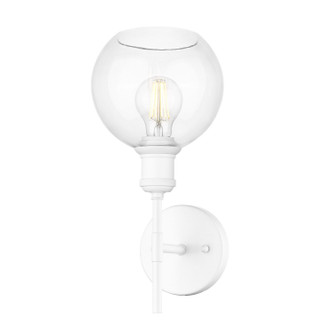 Golden - 1945-1W WHT-GLOBE-CLR - One Light Wall Sconce - Axel - Matte White