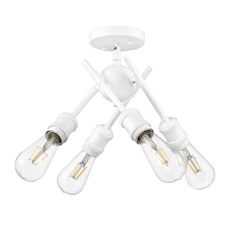 Golden - 1945-SF WHT - Four Light Semi-Flush Mount - Axel - Matte White