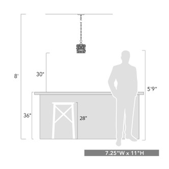Joia One Light Mini Pendant (1993-M1L PS)