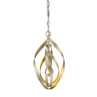 Golden - 2220-M1L WG - One Light Mini Pendant - Nicolette - White Gold