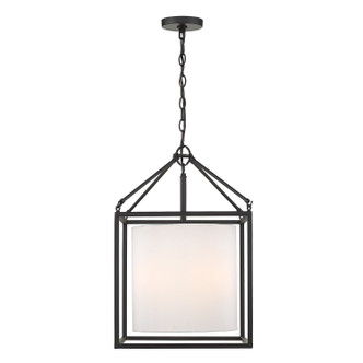 Manhattan Three Light Pendant (2243-3P BLK-MWS)