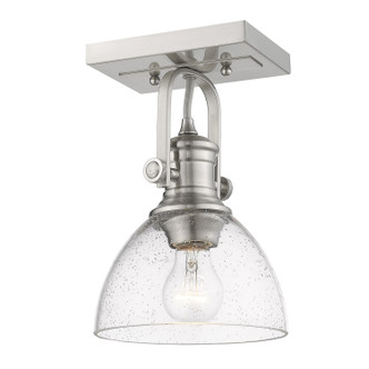 Golden - 3118-1SF PW-SD - One Light Semi-Flush Mount - Hines - Pewter